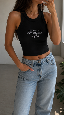Top Hecha En Colombia Negro