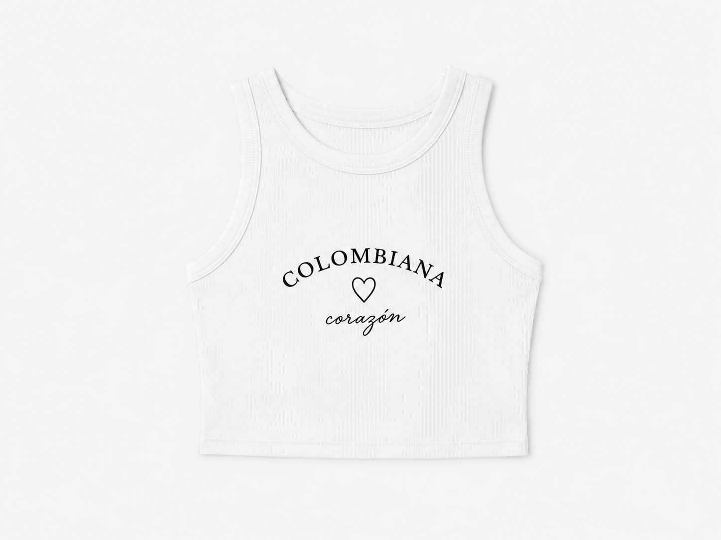 Top Colombiana Corazón Blanco