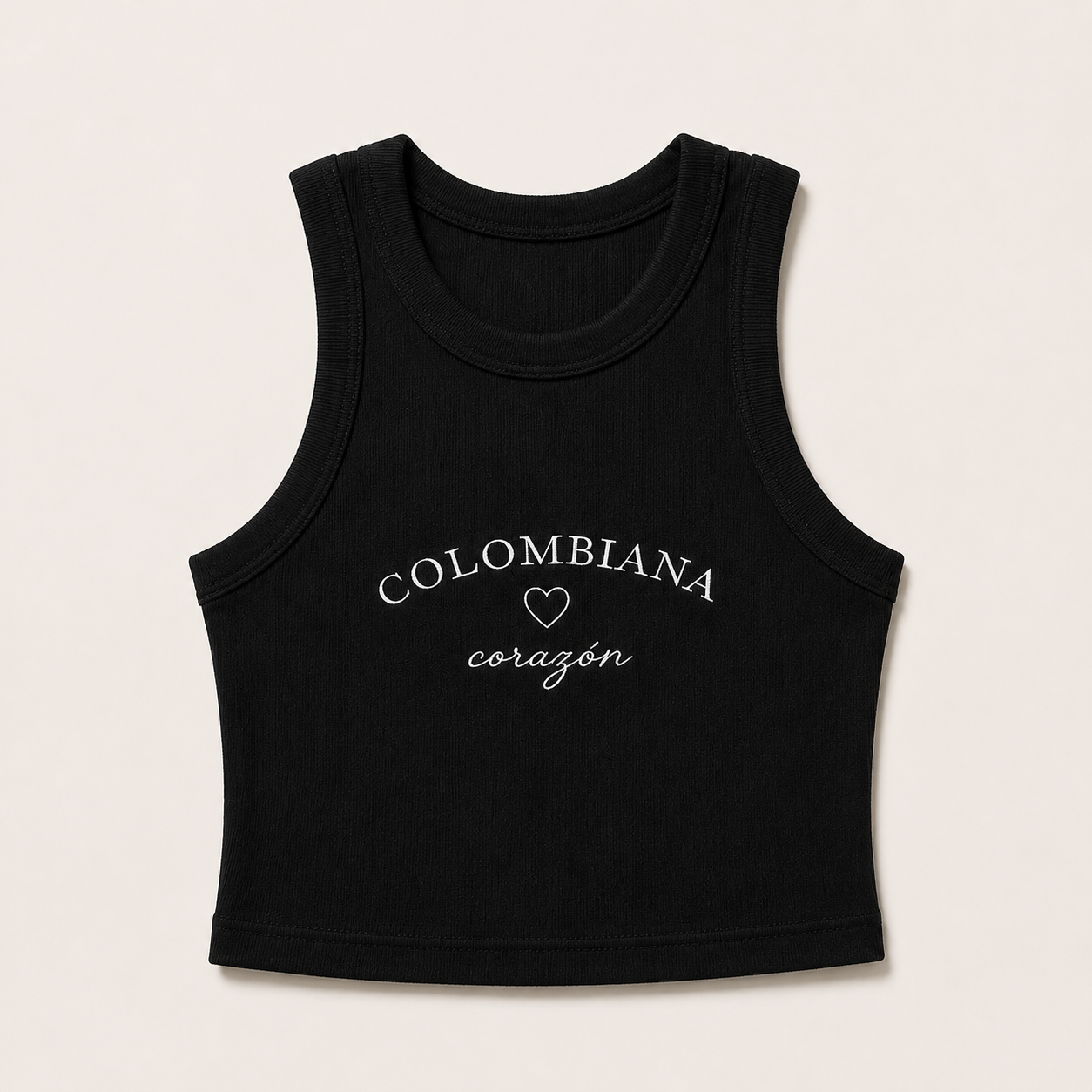 Top Colombiana Corazón Negro