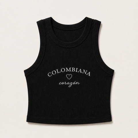 Top Colombiana Corazón Negro