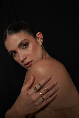 Anillo piedra verde