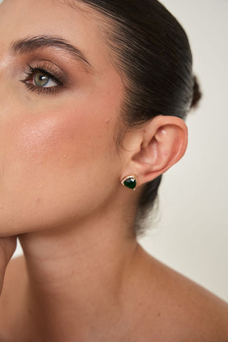 Aretes verdes brillantes
