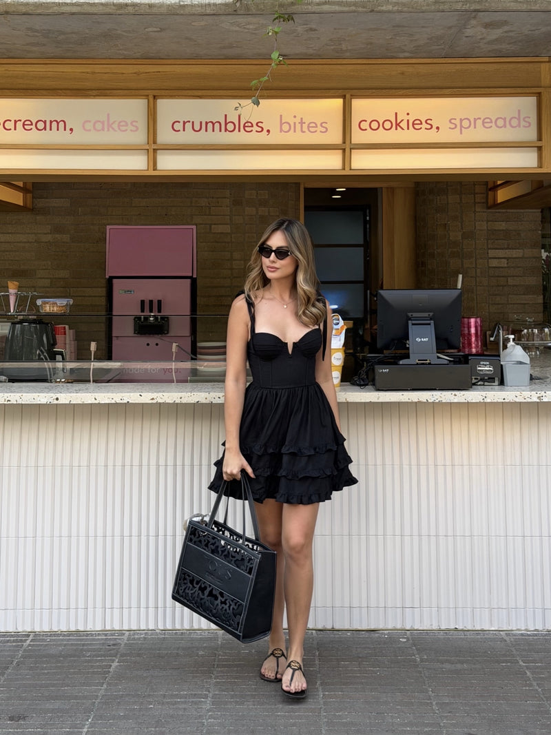 Bali Dress en lino Negro